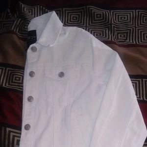 Forever 21 White Denim Jacket